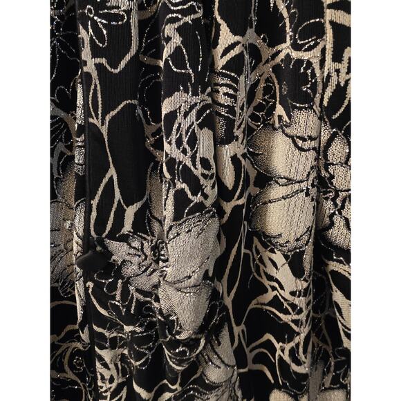 Alex Evenings Womens 2 Piece Floral Top & Jacket Set Silver/Black 2X Special Occ - Picture 9 of 11